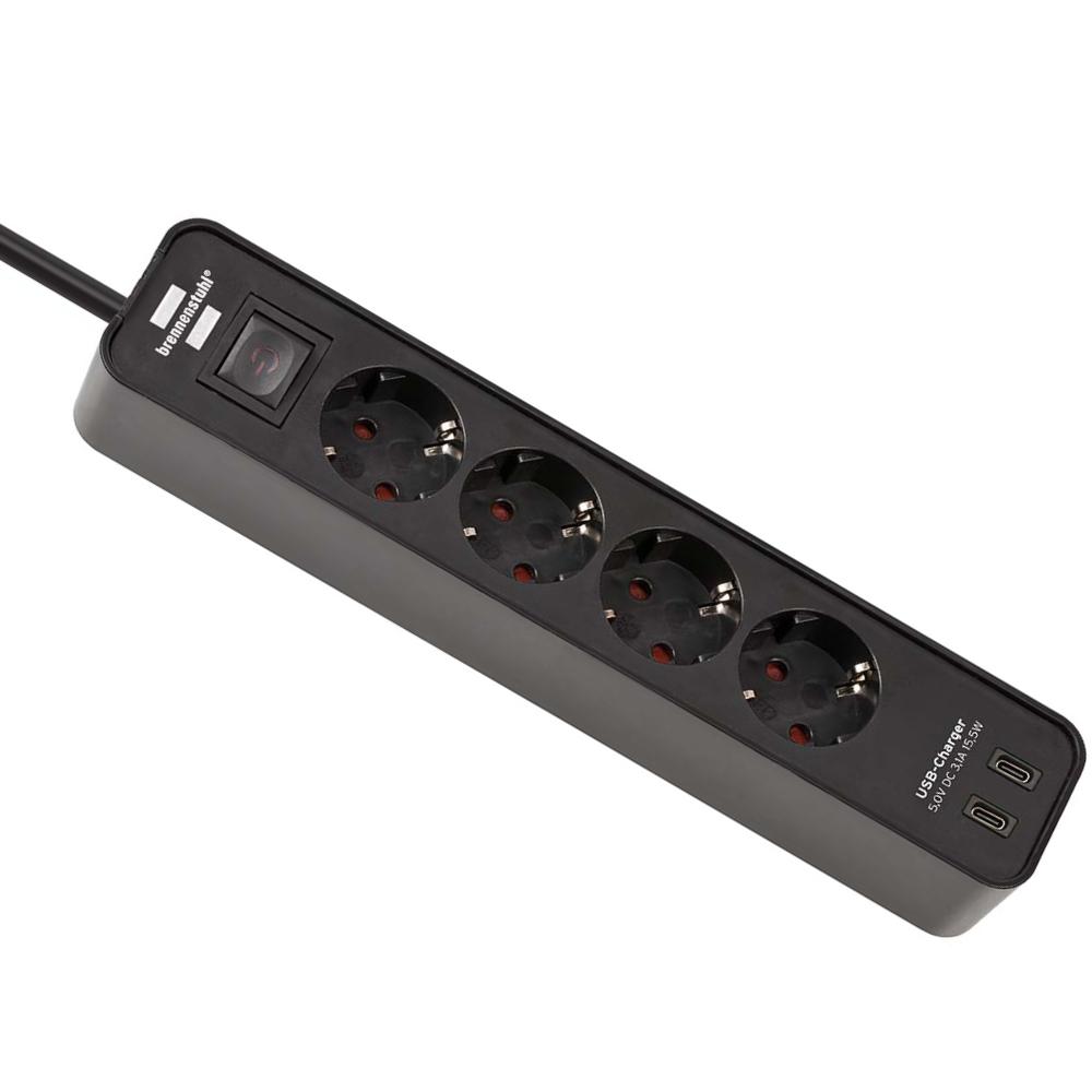 Stikdåse med USB Stikdåse med USB Stikdåse med USB er designet til at tilslutte og forsyne elektriske apparater og USB-udstyr med strøm samtidigt via netstrøm. Stikdåsen har 4 stikkontakter og 2 USB-porte af typen USB Type-C, hvilket gør det muligt at tilslutte og oplade elektrisk udstyr og USB-enheder samtidigt. Stikdåsen tilsluttes via et Type E/F netstik og understøtter en maksimal belastning på 230 V / 16 A. Stikkontakterne er placeret i en 45-vinkel og er udstyret med forhøjet berøringsbeskyttelse. Den integrerede tovejs sikkerhedsafbryder med indikator gør det muligt at afbryde strømforsyningen helt. USB-C-portene leverer tilsammen op til 3,1 A og er beregnet til opladning af tilsluttede enheder. Takket være det faste strømkabel er stikdåsen velegnet til fast placering i hjemmet eller på arbejdspladsen. Specifikationer & funktioner • Strømforsyning: netstrøm • Værtsforbindelse: Type E/F han (Schuko) • Stikkontakter: 4× Type F hun (jordforbundet tilslutning) • USB-porte: 2× USB Type-C hun • USB-udgang: 5 V DC / maks. 3,1 A i alt (15,5 W) • Maks. belastning stikkontakter: 230 V / 16 A • Maksimal effekt: 3680 W • Afbryder: tovejs sikkerhedsafbryder med indikator • Berøringsbeskyttelse: forhøjet berøringsbeskyttelse til stede • Jordforbundet: ja • Brug: indendørs (IP20) • Antal stikkontakter: 4 • Antal USB-porte: 2 • Kabellængde: 1,5 meter • Kabeltype: H05VV-F 3G1,5 mm² • Montering: ekstern Kort forklaring af USB-versioner USB 2.0: Bruges i denne stikdåse til opladning via USB Type-C. Standard 5 V, ladestrøm afhængig af tilsluttet enhed. USB 3.2 Gen 1: Højere datahastigheder op til 5 Gbit/s; ikke relevant for denne stikdåse. USB 3.2 Gen 2: Højere datahastigheder op til 10 Gbit/s; ikke relevant for denne stikdåse. USB 3.2 Gen 2×2: Datahastigheder op til 20 Gbit/s via USB-C; ikke relevant for denne stikdåse. USB4: USB-standard via USB-C til data, video og strøm op til 40 Gbit/s og Power Delivery op til 240 W; ikke relevant for denne stikdåse. Kort forklaring af USB-stiktyper USB Type A: Rektangulær USB-stik, meget brugt til opladning og data; ikke til stede på denne stikdåse. USB Type B: Næsten firkantet USB-stik, ofte brugt til printere; ikke til stede på denne stikdåse. USB Mini-B: Kompakt USB-stik til ældre digitale kameraer; ikke til stede på denne stikdåse. USB Micro-B: Tyndt USB-stik til ældre smartphones; ikke til stede på denne stikdåse. USB Type C: Vendbar USB-stik til opladning; til stede på denne stikdåse. Kort forklaring af netstik Type E/F (Schuko): Jordforbundet netstik og stikkontakttype til brug i Danmark og store dele af Europa, velegnet til belastninger op til 16 A.