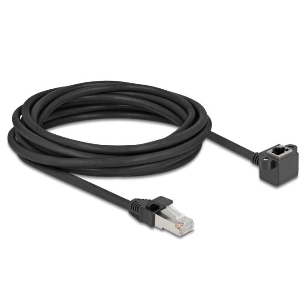 Delock Netværksforlængerkabel RJ45 Stik til RJ45 Stik 90 vinklet