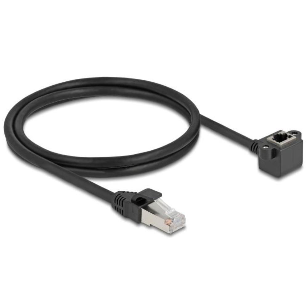 Delock Netværksforlængerkabel RJ45 Stik til RJ45 Stik 90 vinklet