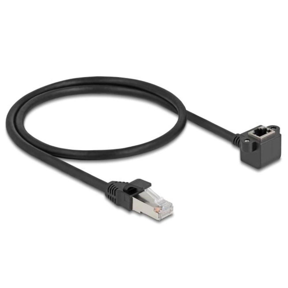 Delock Netværksforlængerkabel RJ45 Stik til RJ45 Stik 90 vinklet