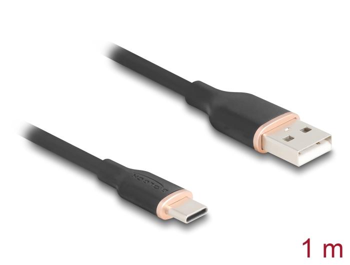 Delock USB 2.0 Kabel USB Type-A stik til USB Type-C™ stik 1 m sort