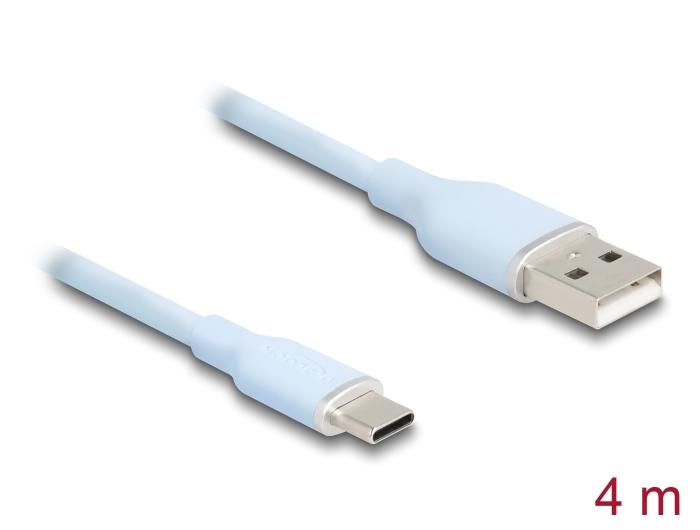 Delock USB 2.0 Kabel USB Type-A stik til USB Type-C™ stik 4 m blå S