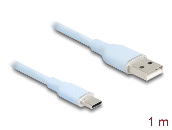 Delock USB 2.0 Kabel USB Type-A stik til USB Type-C™ stik 1 m blå S