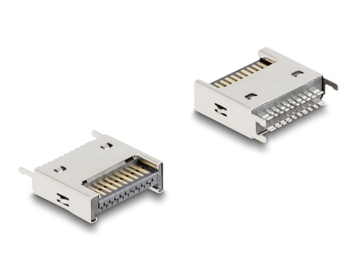 Delock USB 10 Gbps Type-E Key A 20-Pin Stik lige til SMT-lodning