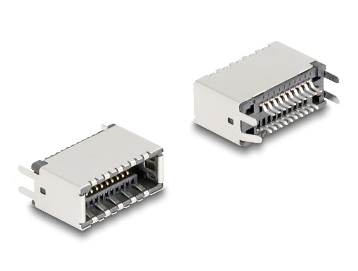 Delock USB Type-E Key A 20-pins connector vertikal til SMT-lodning