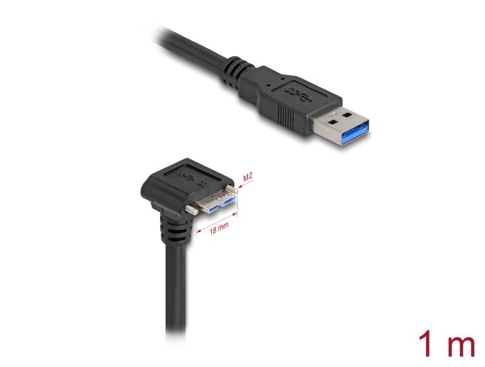 Delock USB 5 Gbps Kabel USB Type-A stik lige på USB Micro-B stik 90