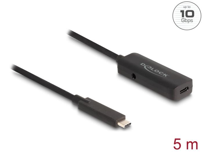 Delock Aktiv USB 10 Gbps Forlængerkabel USB Type-C™ 5 m