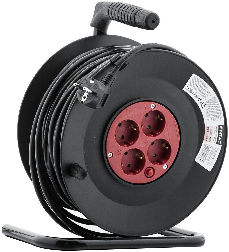 Entac Socket Cable Reel 4 Sockets 50m - Entac