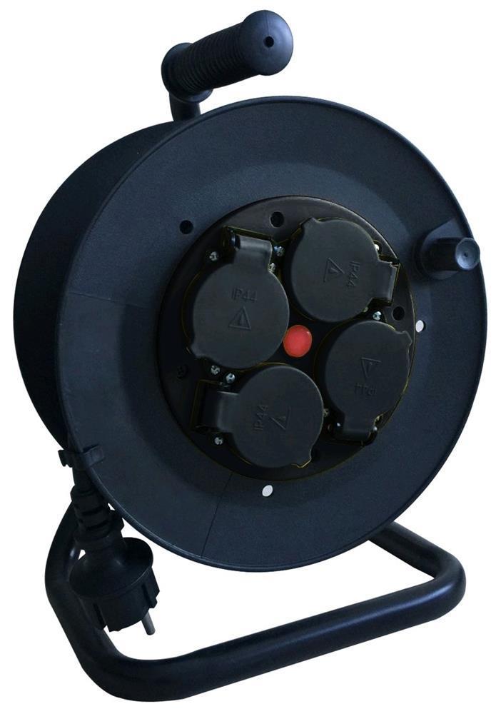 Entac Socket IP44 Kabelhaspel 4 stikdaser 35m - Entac