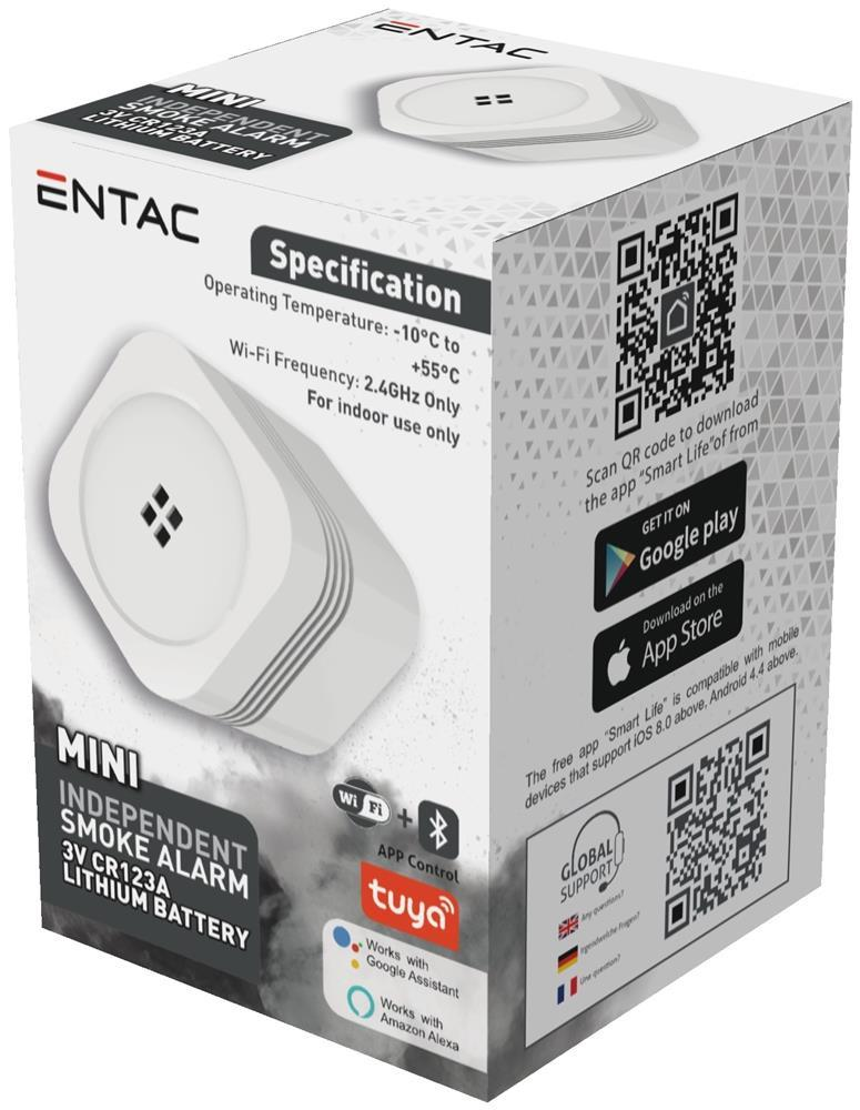 Entac Smart mini Røgalarm WIFI TUYA - Entac