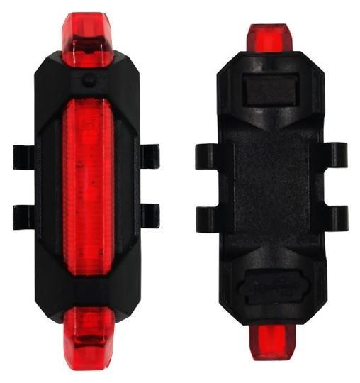 Entac Bikelight Plastic 2W Rød Genopladelig - Entac