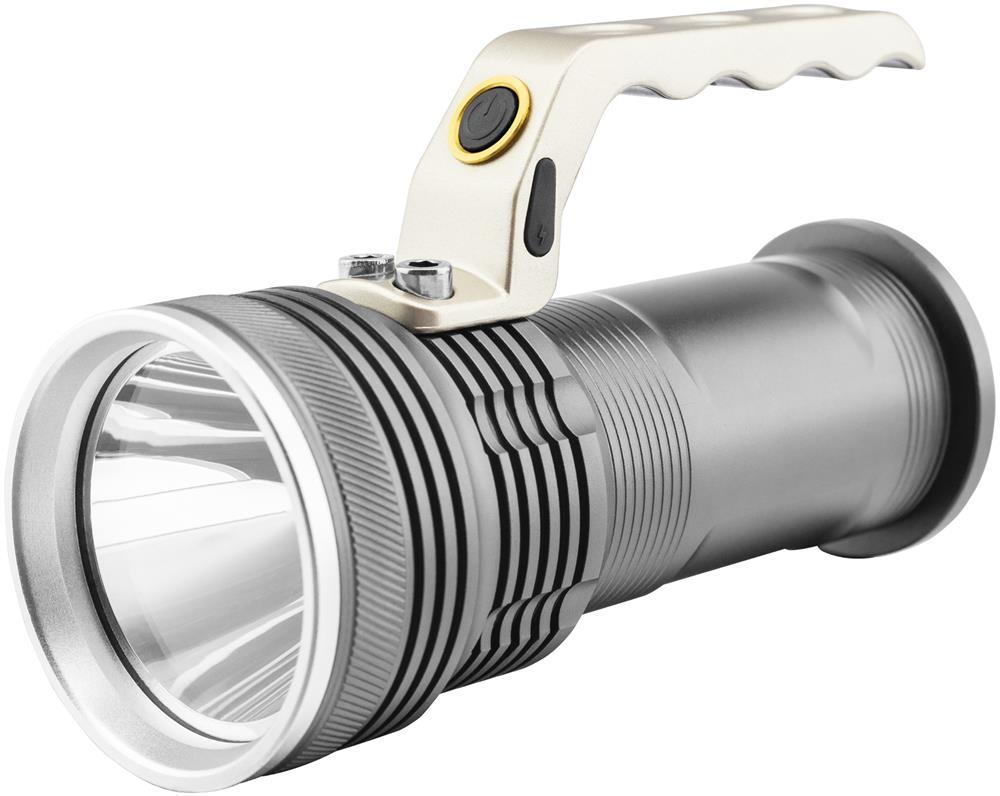 Entac Lommelygte 5W T6 Alu 2x18650 og vægmonteret oplader inkl - Entac