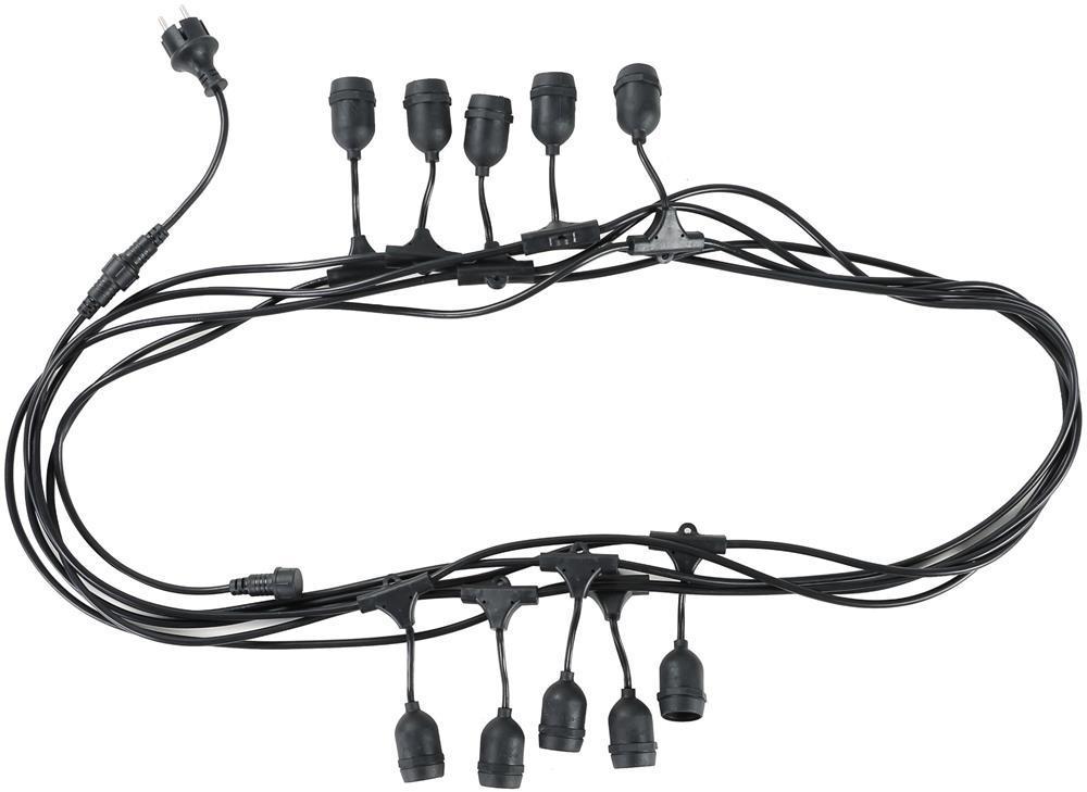 Avide Outdoor E27 Lyskæde 10m 10 fatninger - Avide