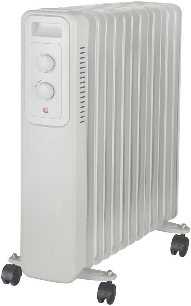Entac Olieradiator 13 Ribber 2500W Hvid - Entac