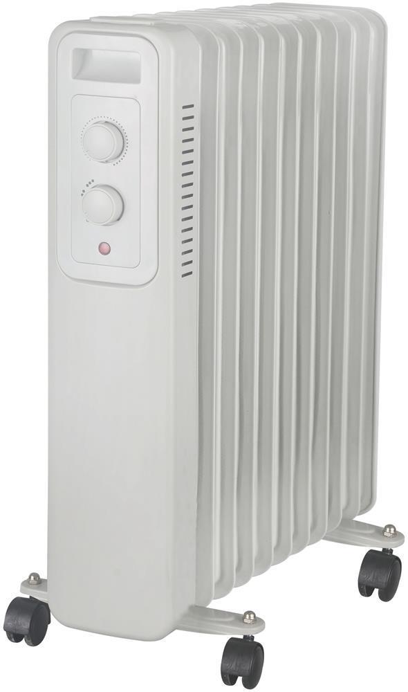 Entac Olieradiator 11 Ribber 2500W Hvid - Entac