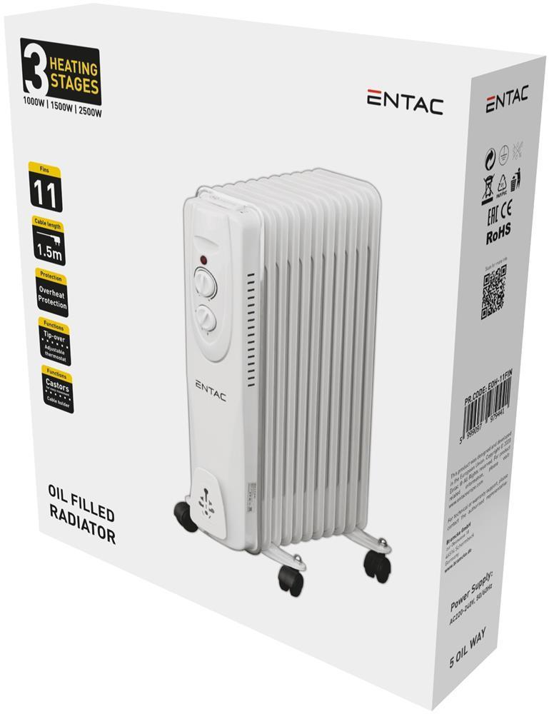 Entac Olieradiator 11 Lameller 2500W - Entac