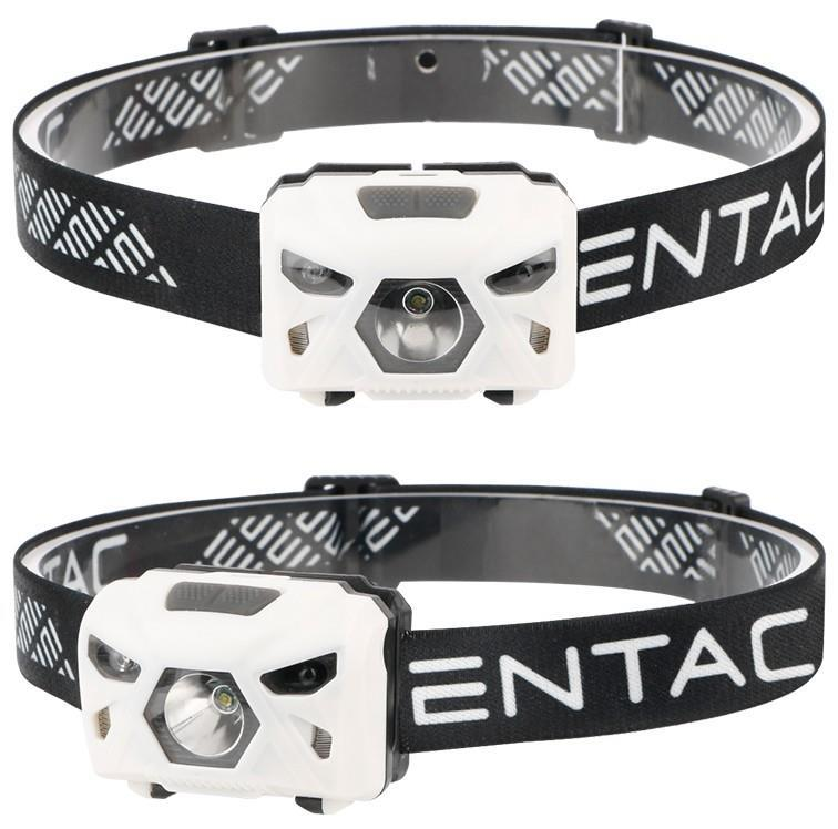Entac Headlight 5W med håndbølge sensor XPE+RED lys, Hvid - Entac