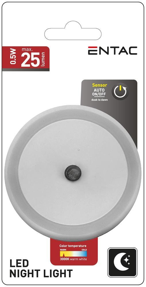 Entac Night Light 0.5W Circle WW Hvid - Entac