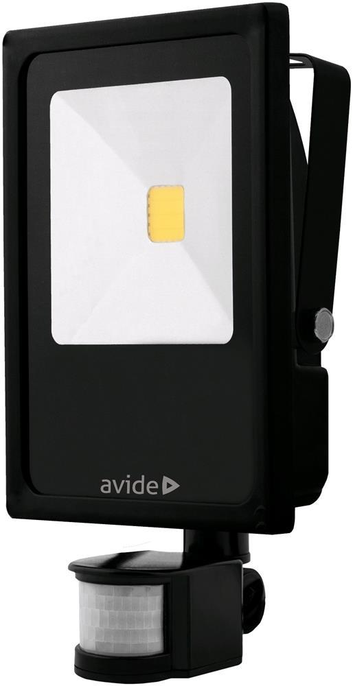 Avide LED Flood Light Slim 30W CW 6400K PIR - Avide