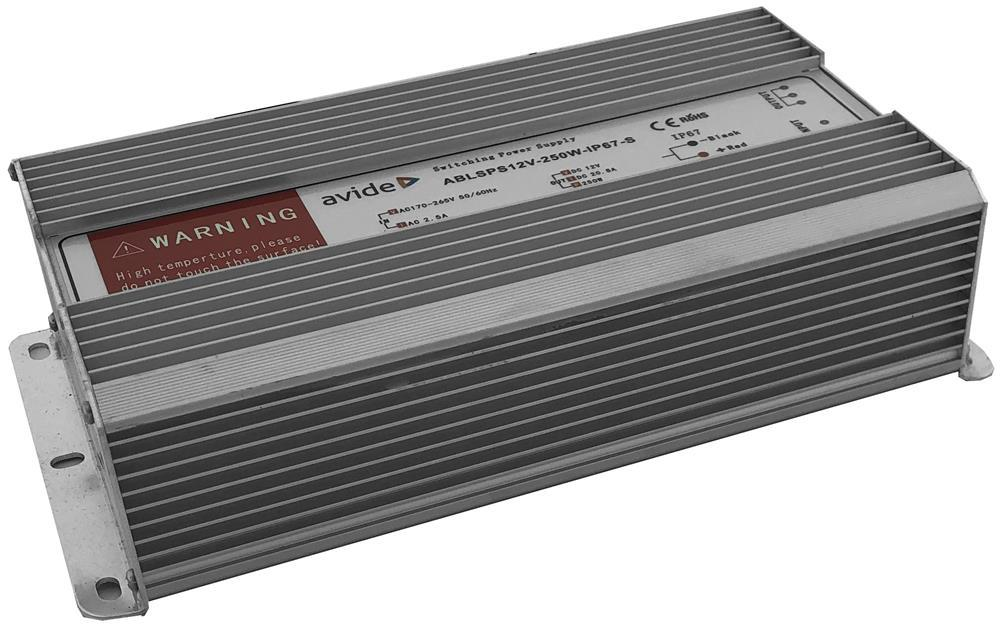 Avide LED Strip 12V 250W IP67 Slim Strømforsyning - Avide