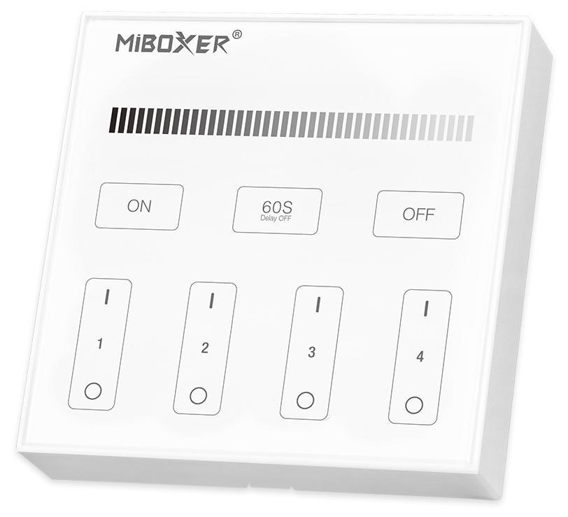 Avide LED Strip 12-24V Dimmer 4 Zoner RF vægmontering /2xAAA/ Touch fjernbetjening og controller - Avide