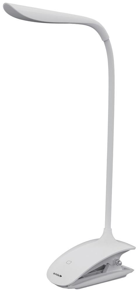 Avide LED skrivebordslampe klemme hvid 1.5W - Avide