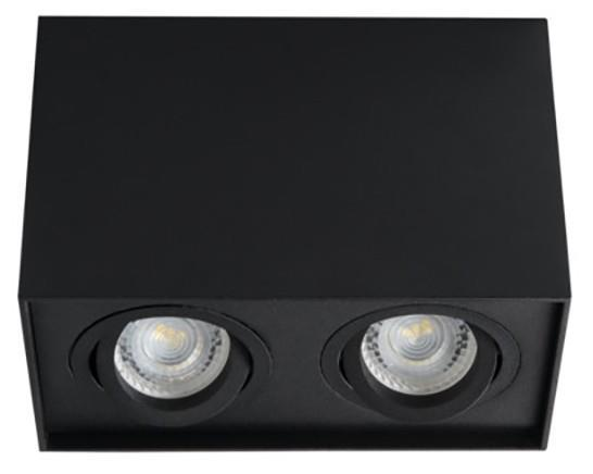 Avide GU10 Spot Light Square Black Drejelig Dobbelt - Avide