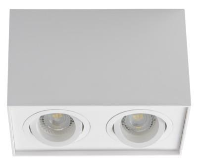 Avide GU10 Spot Light Square White Drejelig Dobbelt - Avide