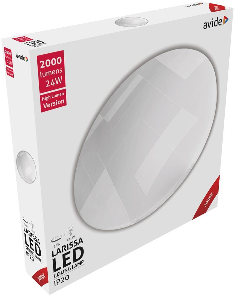 Avide LED Loftlampe Oyster Larissa 24W 375*70mm WW 3000K - Avide