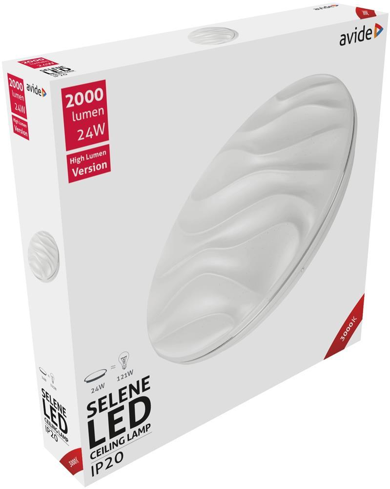 Avide LED loftslampe Oyster Selene 24W 380*70mm WW 3000K - Avide