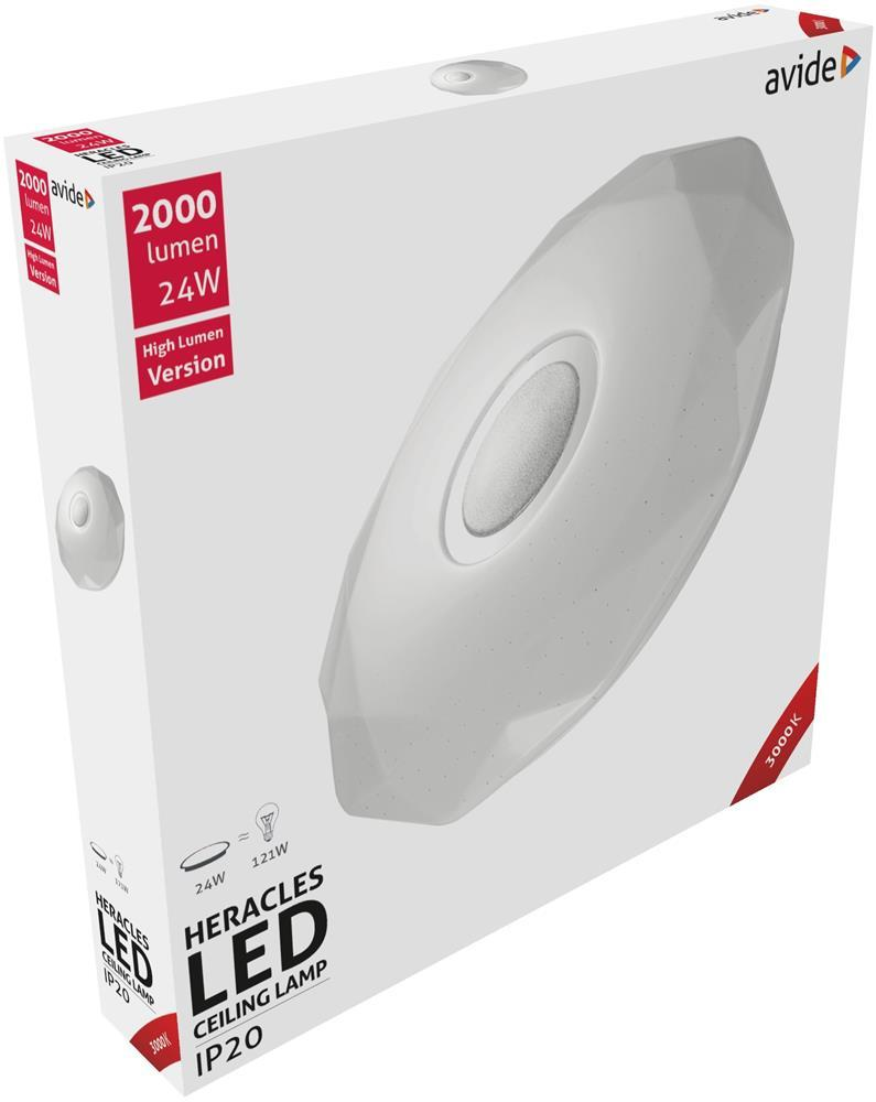 Avide LED loftslampe Oyster Heracles 24W 395*66mm WW 3000K - Avide