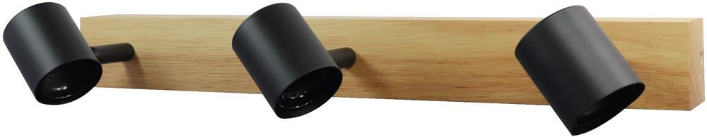 Avide Loftlampe Madeline 3xE27 fatninger Træ/Sort - Avide
