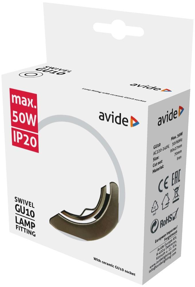Avide GU10 Frame Round Swivel Copper - Avide