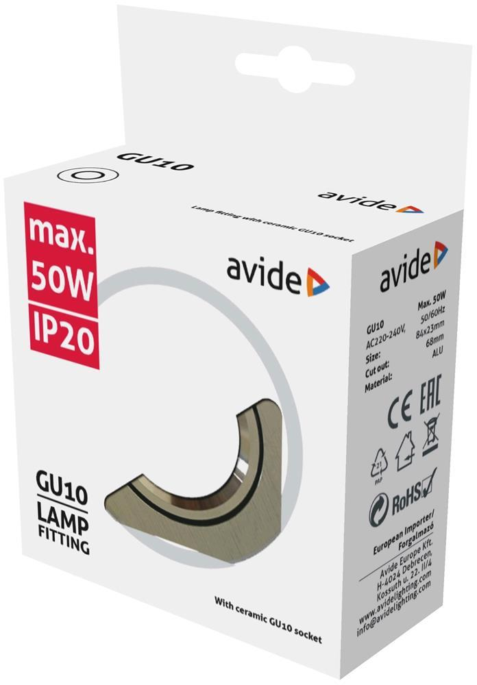 Avide GU10 Frame Round Alu - Avide
