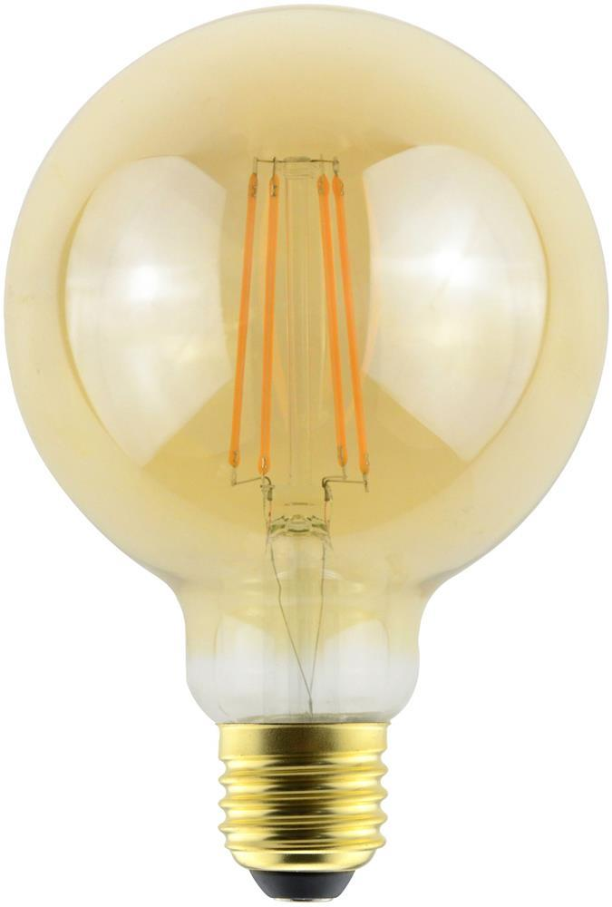 Avide LED Filament Globe G95 7W Dæmpbar/Ravgul E27 WW 2500K - Avide