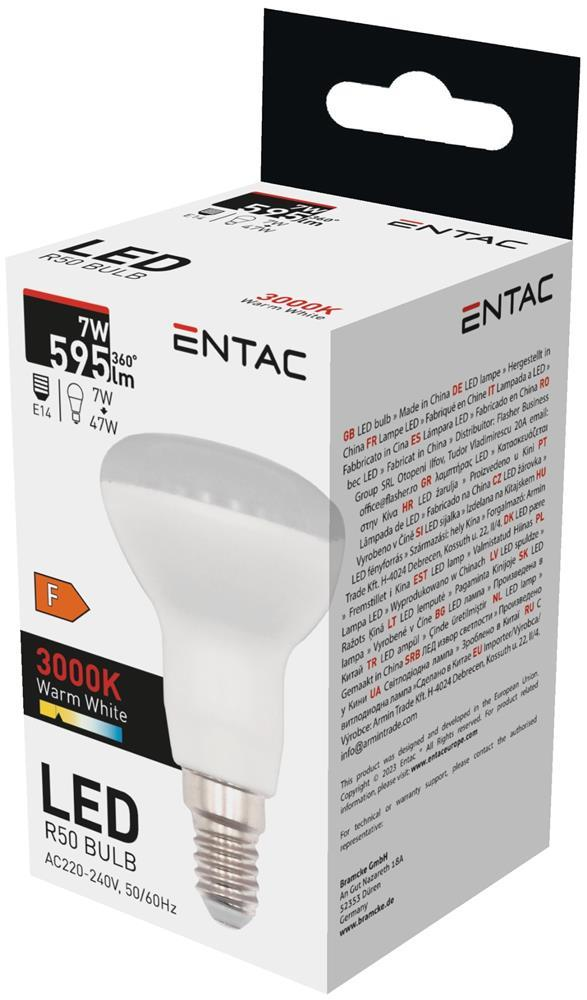 Entac LED R50 E14 7W WW 3000K - Entac