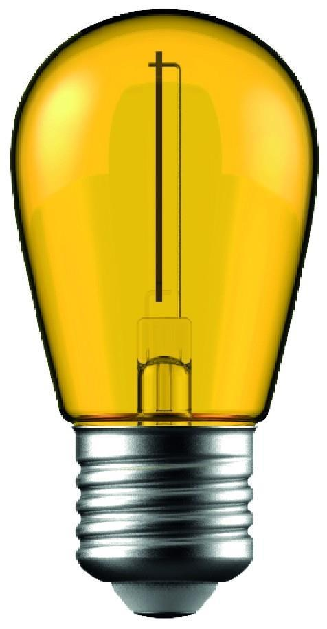 Avide Decor LED Filament pære 1W E27 Gul - Avide