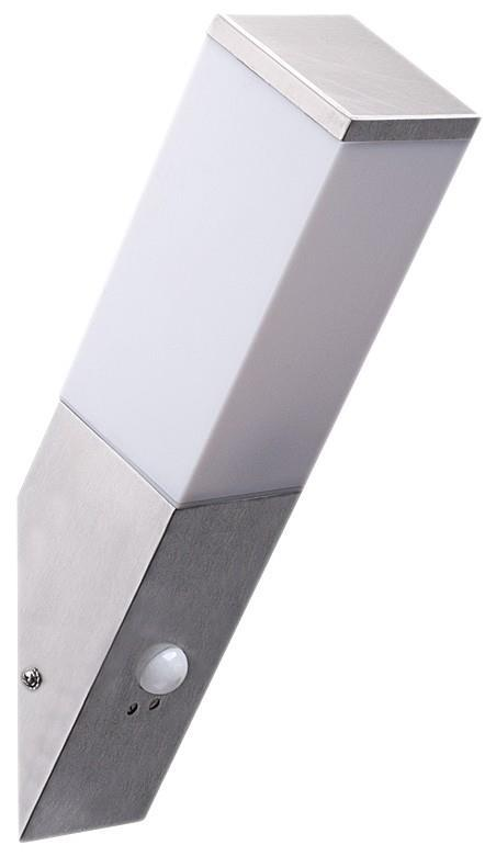 Avide Udendørsvæglampe Panama 1xE27 PIR IP44 Satin Nickel - Avide