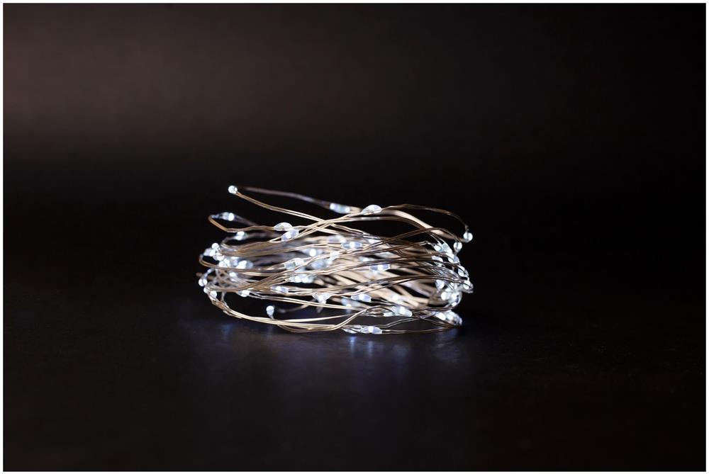 Entac Christmas Indoor Silver Wire 20 LED Light CW 1,1m (2AA ekskl.) - Entac