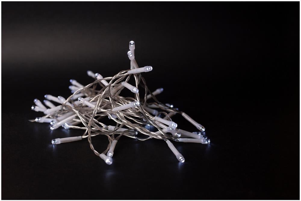 Entac Christmas Indoor 10 LED Light CW 1,3m (2AA undtagen) - Entac