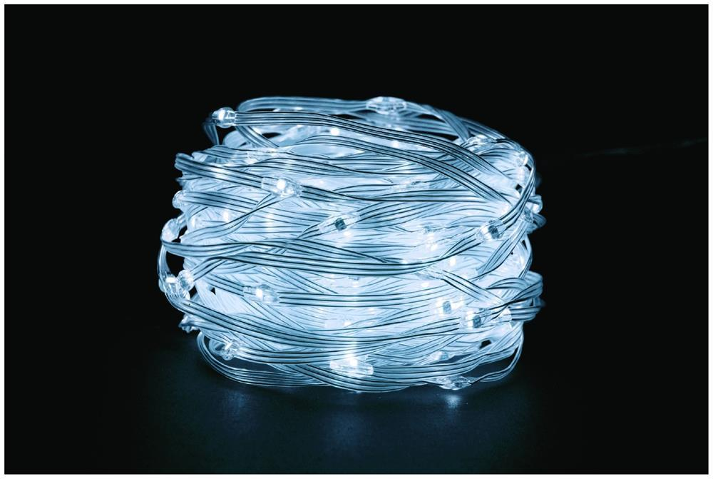 Entac Christmas IP44 200 PVC belagt Micro LED CW 20m - Entac