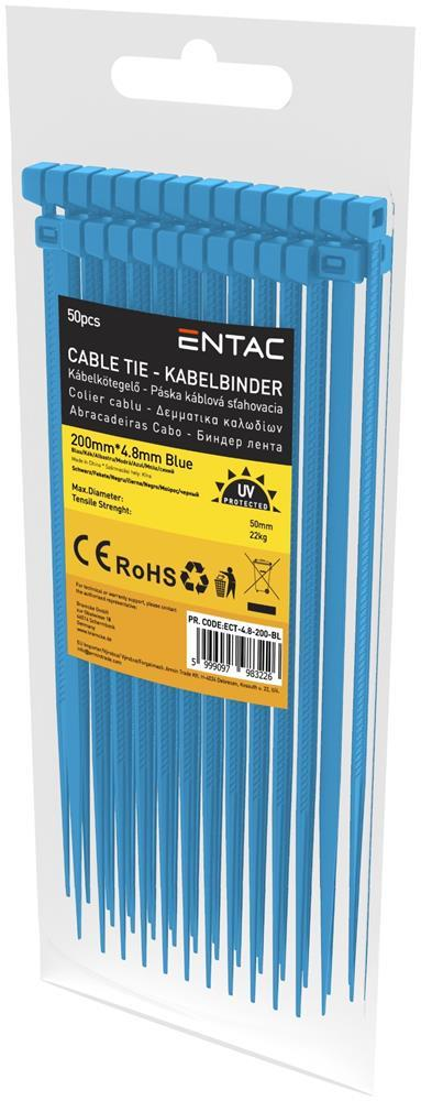 Entac Kabelbinder 4,8mmx200mm Blå - Entac