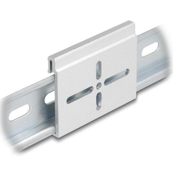 Delock Aluminium Monteringklips til DIN-skinne 60,0 x 47,8 mm sølv