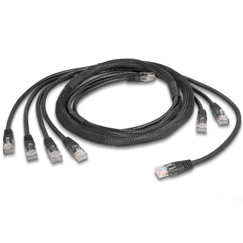 Delock RJ45 Trunk-Kabel 4 x Stikprop til 4 x Stikprop Cat.5e UTP 5 m sort
