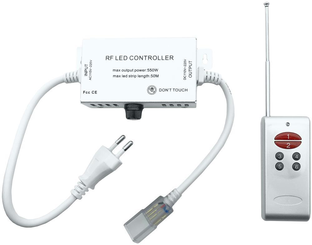 Avide LED Strip 220V RGB RF fjernbetjening og controller til 50m LED-strimler - Avide