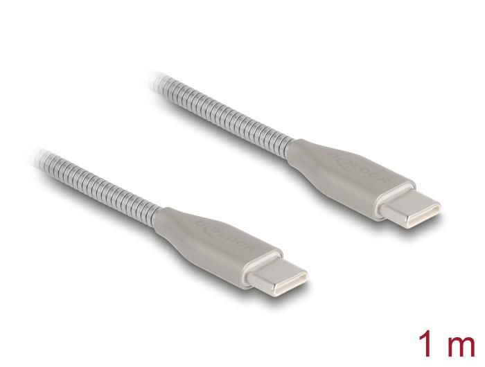 Delock USB-C™ Kabel med metalhus USB Type-C™ stik til stik PD