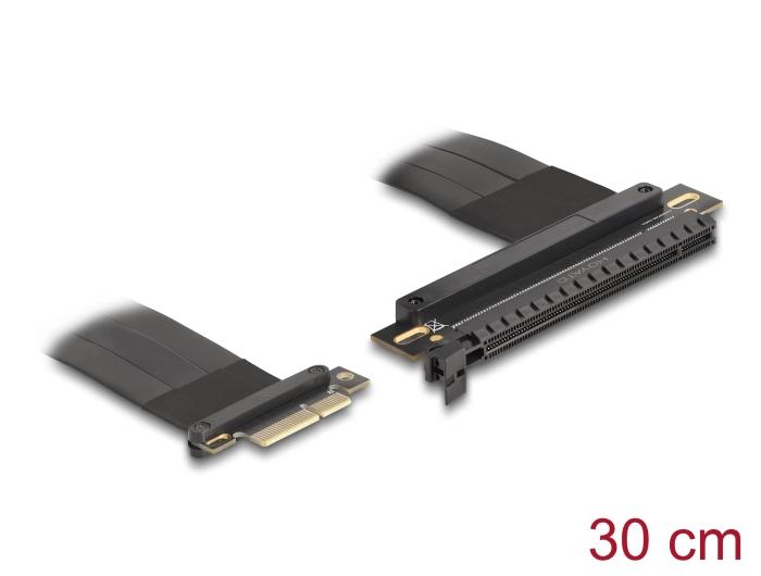 Delock Riserkort PCI Express 3.0 x4 Stik til x16 Slot med Kabel 30 cm