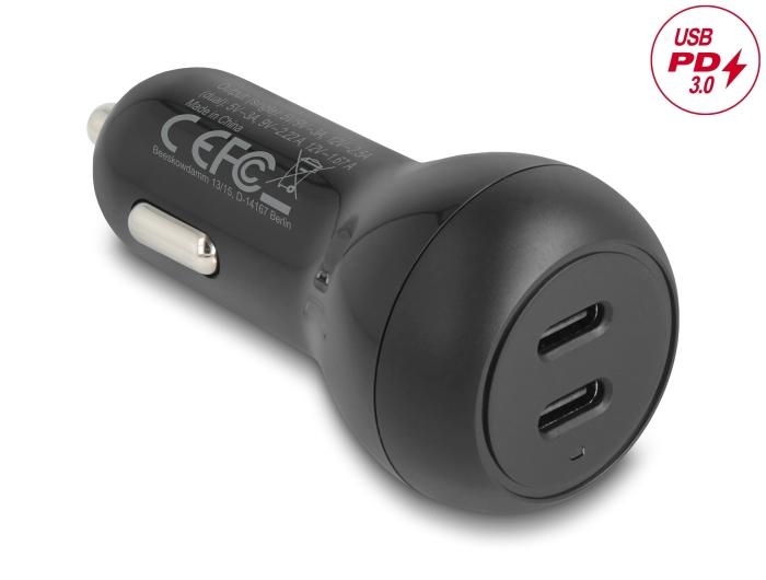 Delock Billader 2 x USB Type-C™ PD 3.0 med 40 W