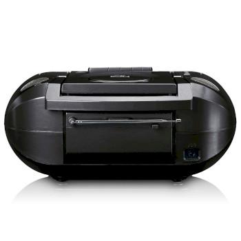 Bærbar DAB+ og FM-radio med CD-kassette og Bluetooth Sort - Lenco