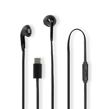 Ledningsforbundet Hovedtelefon USB-C™ Kabellængde: 1,20 m Indbygget - Nedis